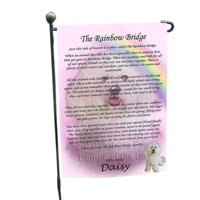 Rainbow Bridge Bichon Frise Dog Garden Flag GFLG52693
