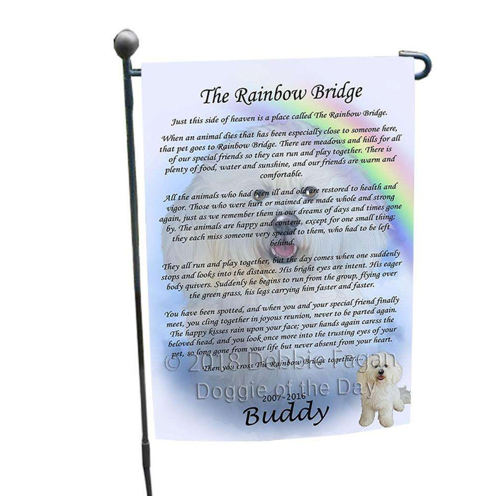 Rainbow Bridge Bichon Frise Dog Garden Flag GFLG52694