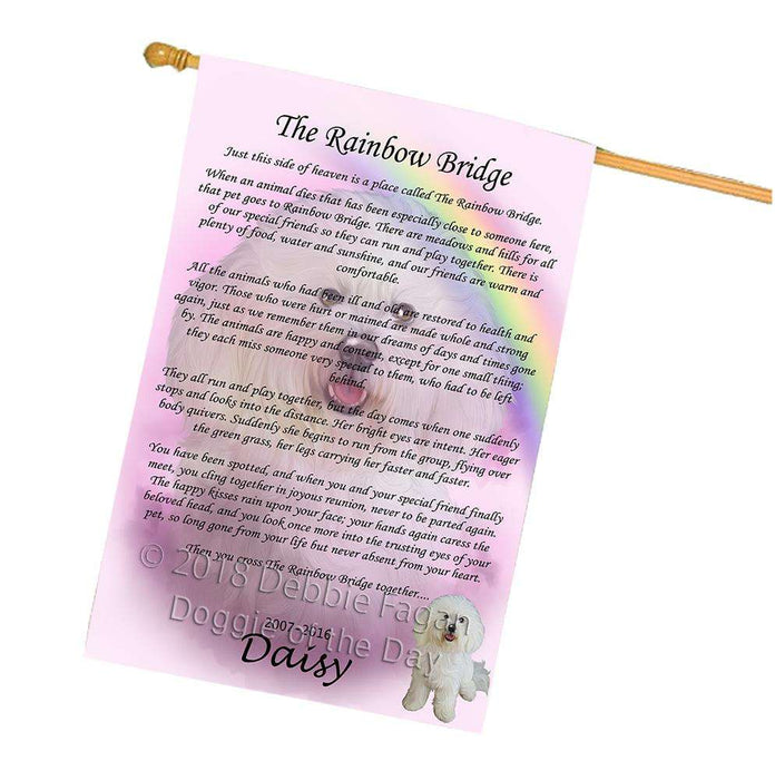 Rainbow Bridge Bichon Frise Dog House Flag FLG52829