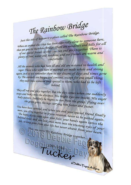 Rainbow Bridge Biewer Terrier Dog Canvas Print Wall Art Décor CVS91547