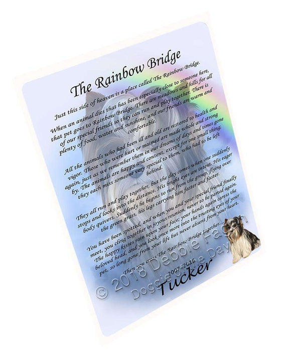 Rainbow Bridge Biewer Terrier Dog Cutting Board C62343