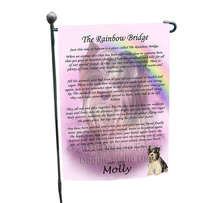 Rainbow Bridge Biewer Terrier Dog Garden Flag GFLG52696