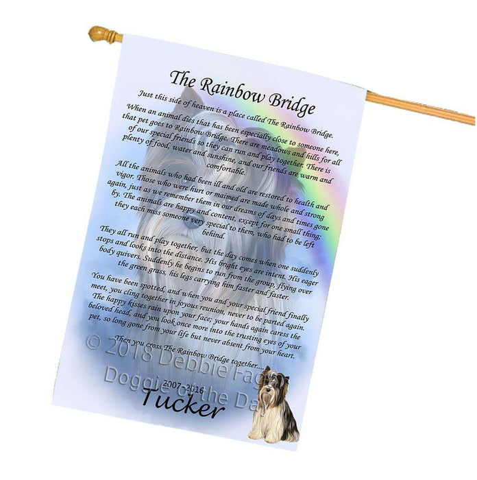 Rainbow Bridge Biewer Terrier Dog House Flag FLG52831