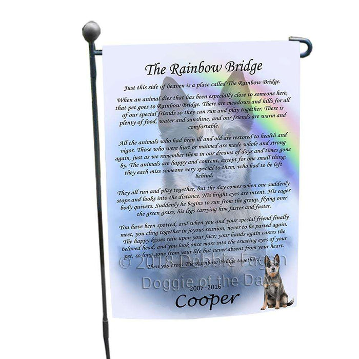 Rainbow Bridge Blue Heeler Dog Garden Flag GFLG52697