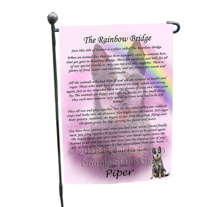 Rainbow Bridge Blue Heeler Dog Garden Flag GFLG52698