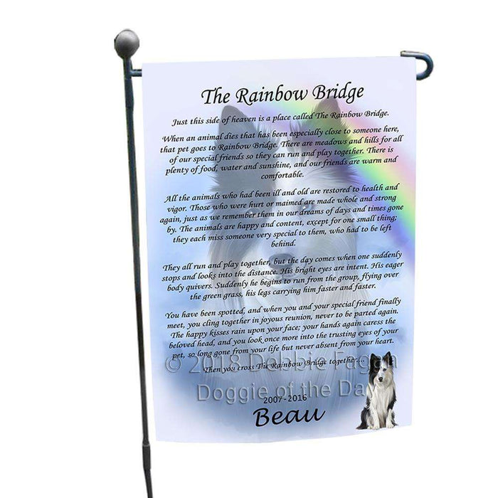 Rainbow Bridge Border Collie Dog Garden Flag GFLG52700