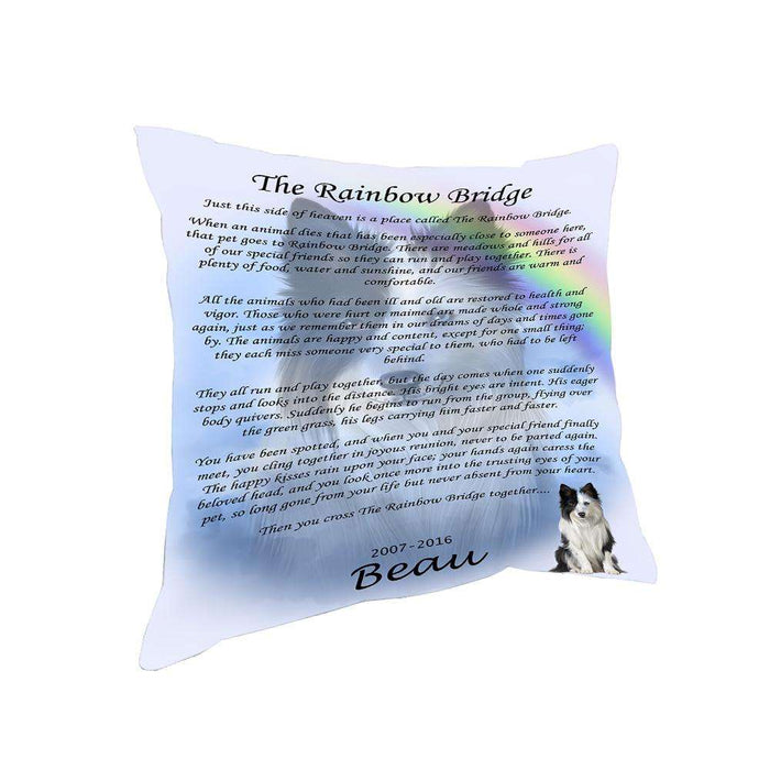Rainbow Bridge Border Collie Dog Pillow PIL67176