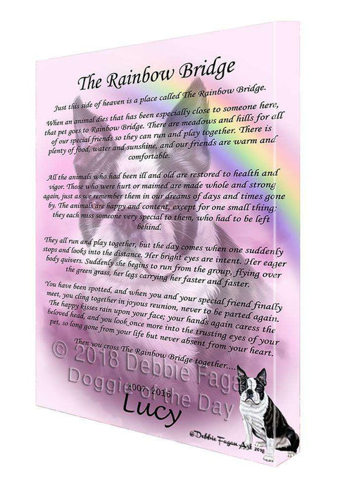 Rainbow Bridge Boston Terrier Dog Canvas Print Wall Art Décor CVS91601