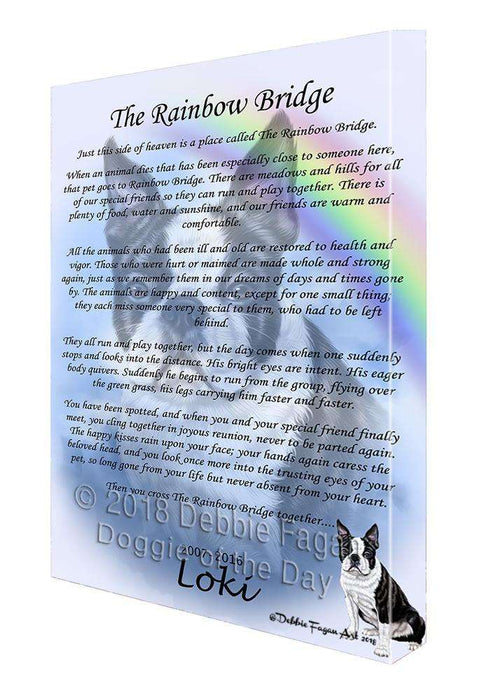 Rainbow Bridge Boston Terrier Dog Canvas Print Wall Art Décor CVS91610