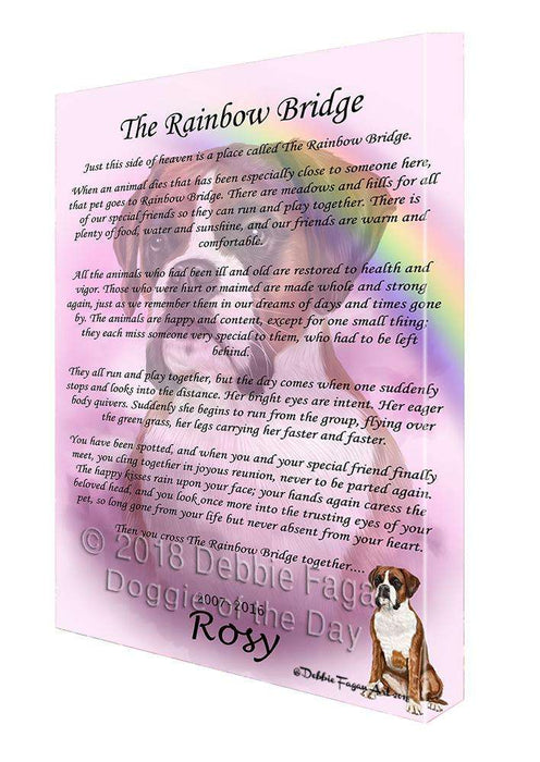 Rainbow Bridge Boxer Dog Canvas Print Wall Art Décor CVS91619