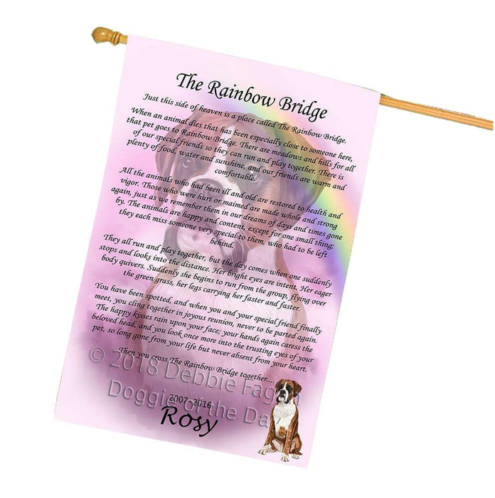 Rainbow Bridge Boxer Dog House Flag FLG52839