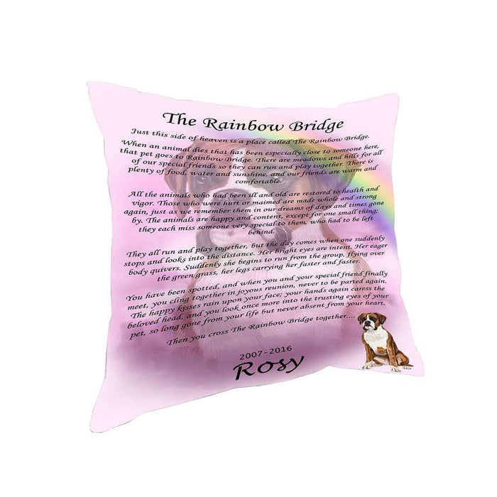 Rainbow Bridge Boxer Dog Pillow PIL67188