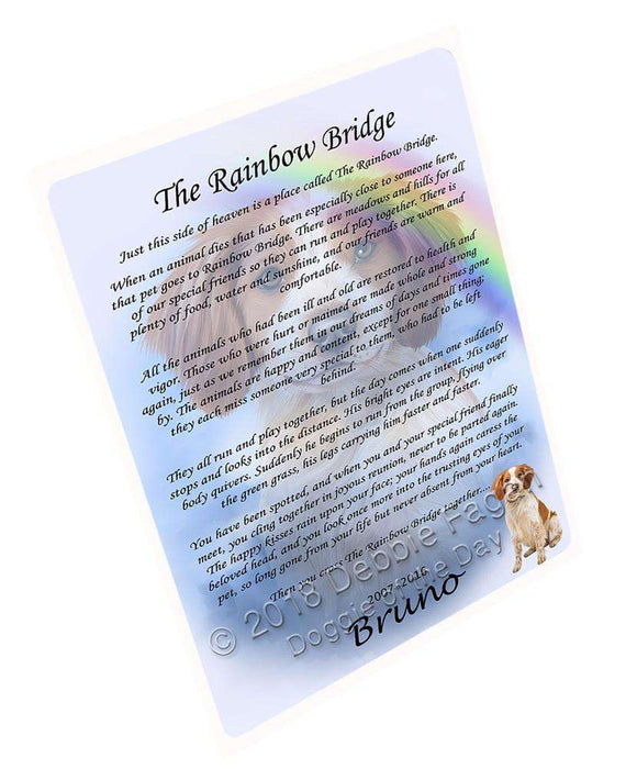 Rainbow Bridge Brittany Spaniel Dog Cutting Board C62370