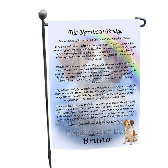 Rainbow Bridge Brittany Spaniel Dog Garden Flag GFLG52704