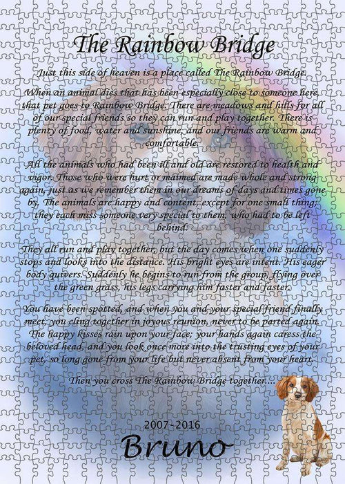 Rainbow Bridge Brittany Spaniel Dog Puzzle with Photo Tin PUZL62208