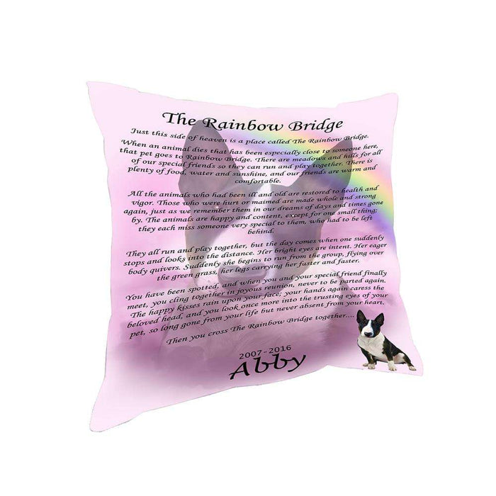 Rainbow Bridge Bull Terrier Dog Pillow PIL67196