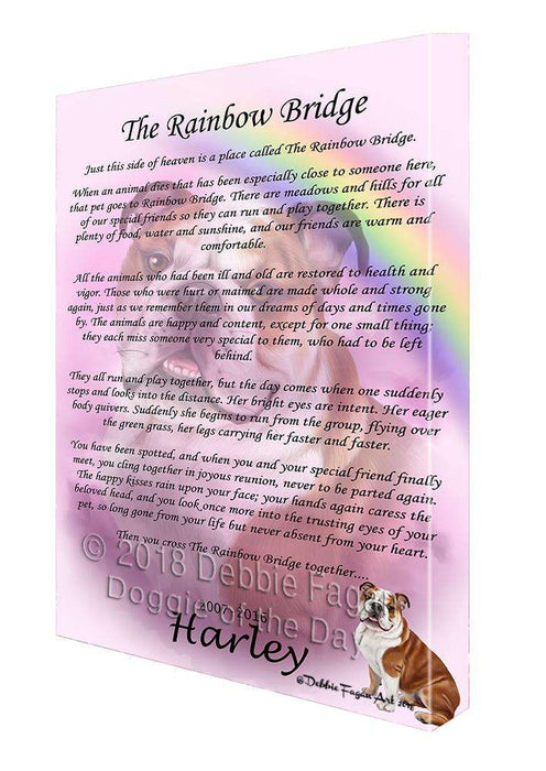 Rainbow Bridge Bulldog Canvas Print Wall Art Décor CVS91646