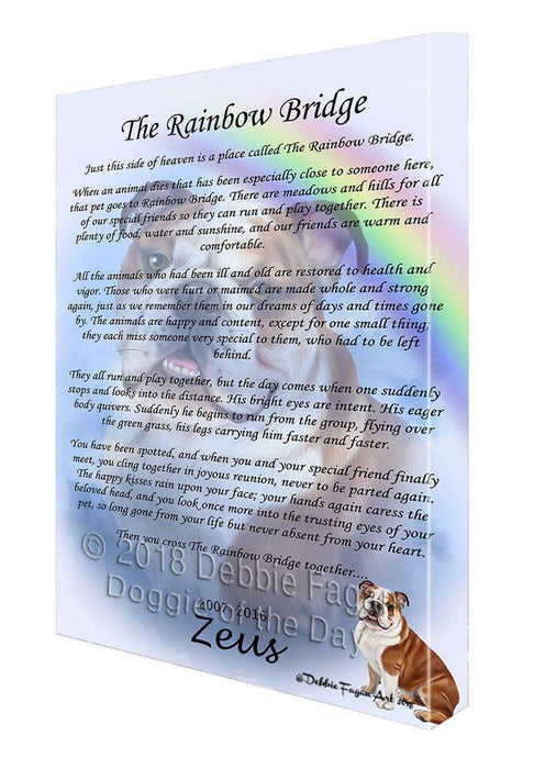 Rainbow Bridge Bulldog Canvas Print Wall Art Décor CVS91655