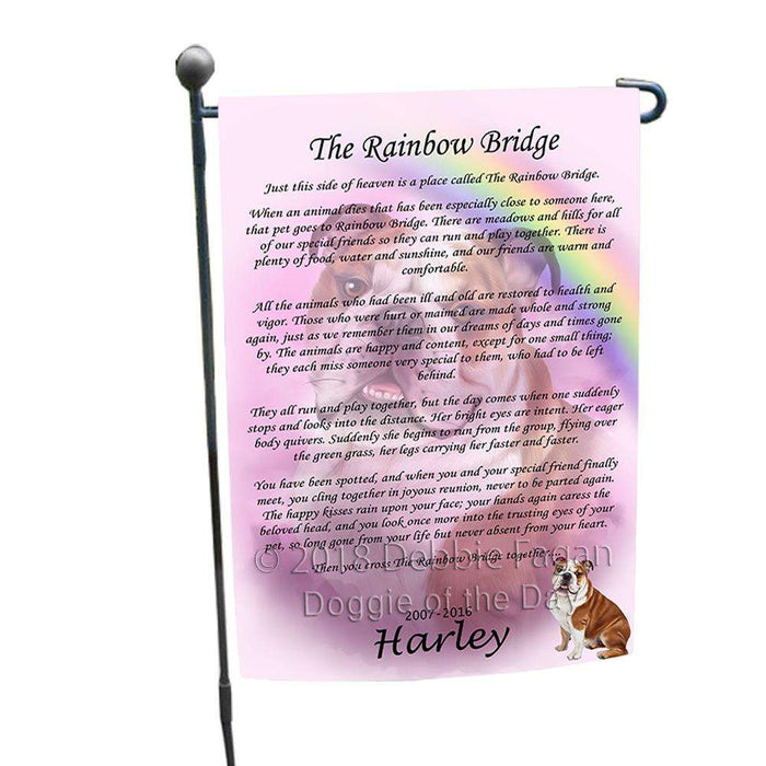 Rainbow Bridge Bulldog Garden Flag GFLG52706