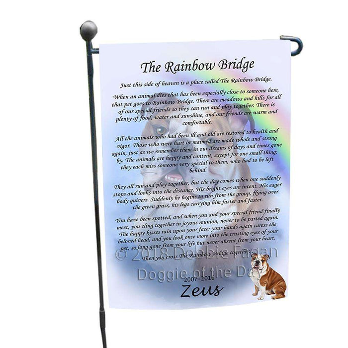 Rainbow Bridge Bulldog Garden Flag GFLG52707