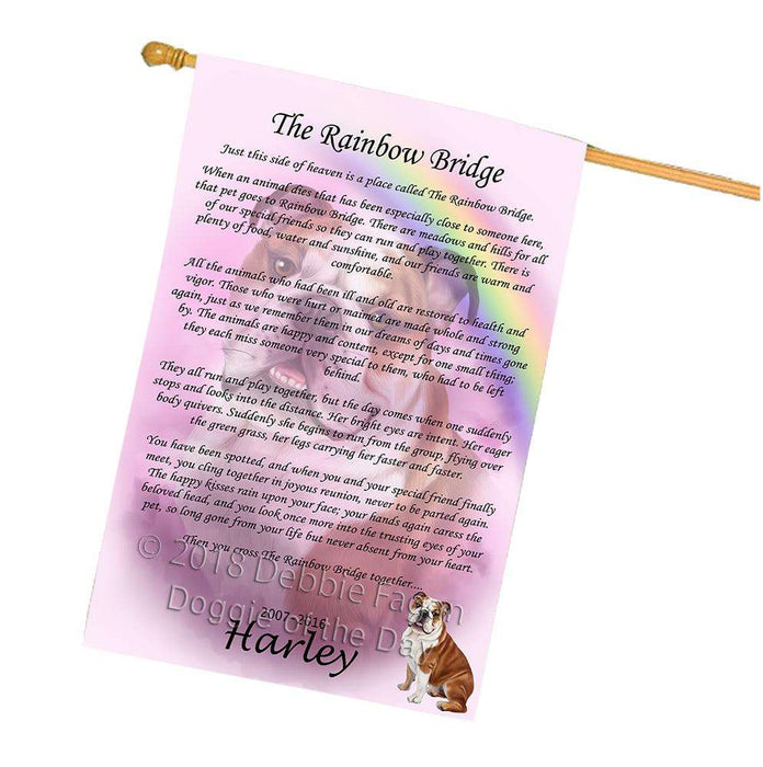 Rainbow Bridge Bulldog House Flag FLG52842