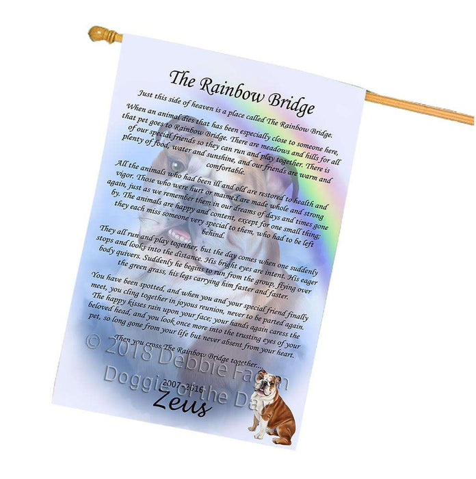 Rainbow Bridge Bulldog House Flag FLG52843