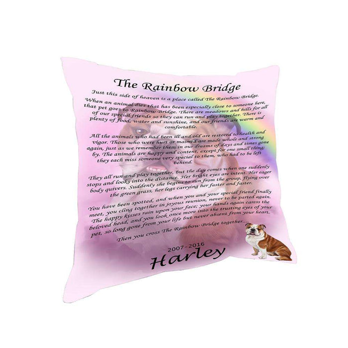 Rainbow Bridge Bulldog Pillow PIL67200