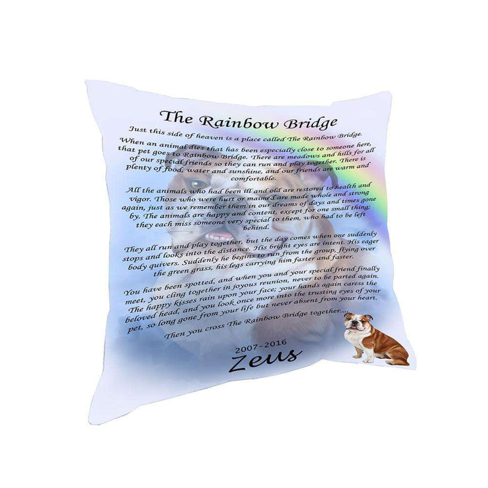 Rainbow Bridge Bulldog Pillow PIL67204