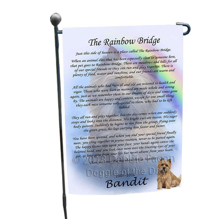 Rainbow Bridge Cairn Terrier Dog Garden Flag GFLG52710