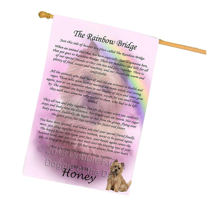 Rainbow Bridge Cairn Terrier Dog House Flag FLG52845
