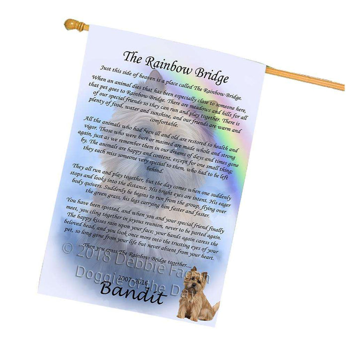 Rainbow Bridge Cairn Terrier Dog House Flag FLG52846