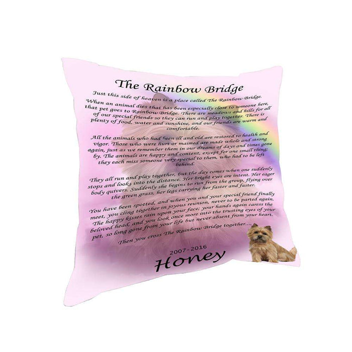 Rainbow Bridge Cairn Terrier Dog Pillow PIL67212