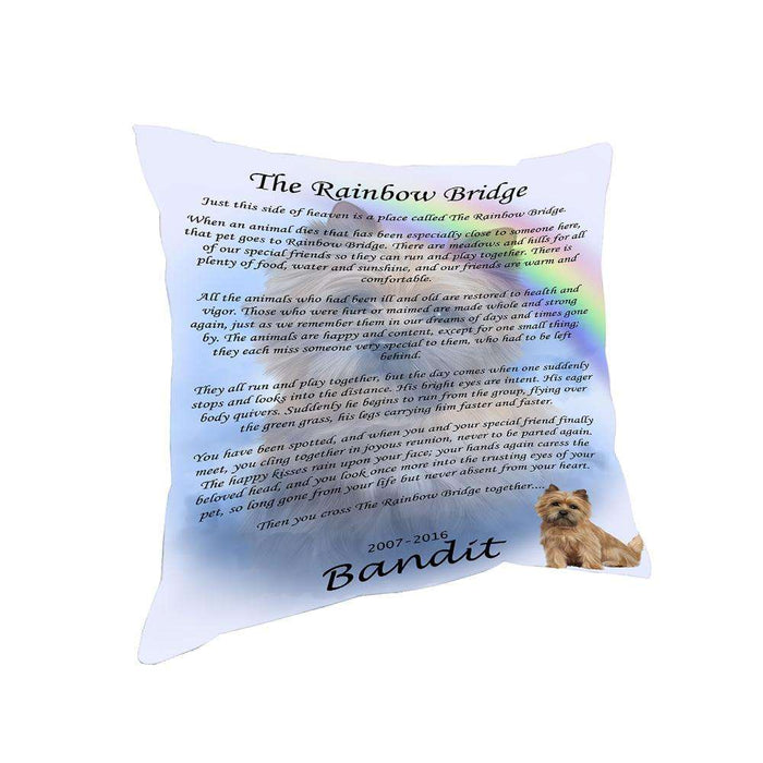 Rainbow Bridge Cairn Terrier Dog Pillow PIL67216