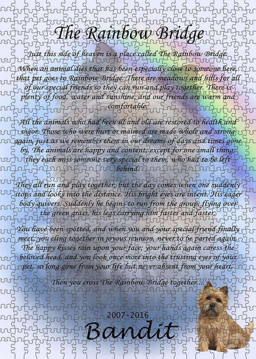 Rainbow Bridge Cairn Terrier Dog Puzzle with Photo Tin PUZL62226