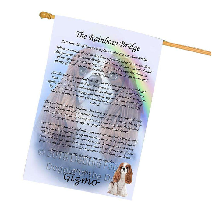 Rainbow Bridge Cavalier King Charles Spaniel Dog House Flag FLG52847