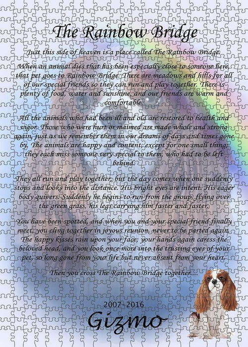 Rainbow Bridge Cavalier King Charles Spaniel Dog Puzzle with Photo Tin PUZL62229