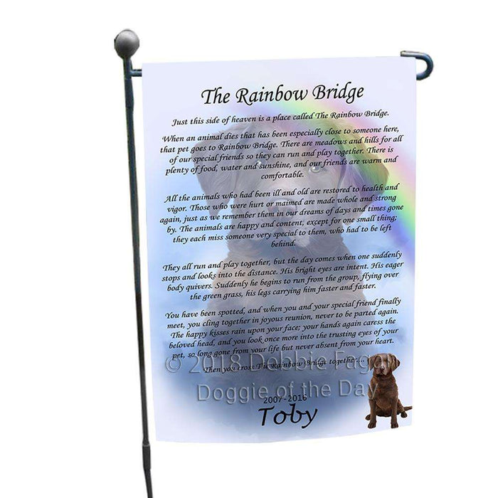 Rainbow Bridge Chesapeake Bay Retriever Dog Garden Flag GFLG52713