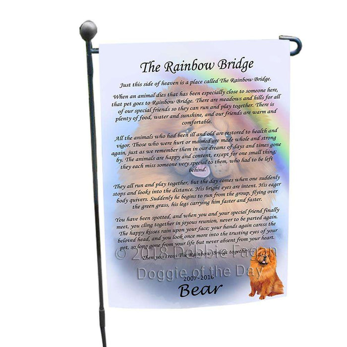 Rainbow Bridge Chow Chow Dog Garden Flag GFLG52715