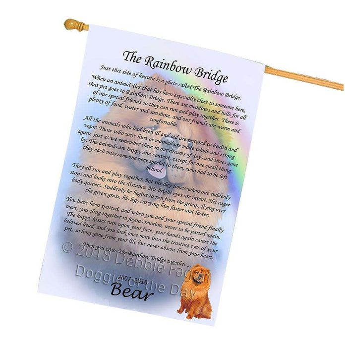 Rainbow Bridge Chow Chow Dog House Flag FLG52851