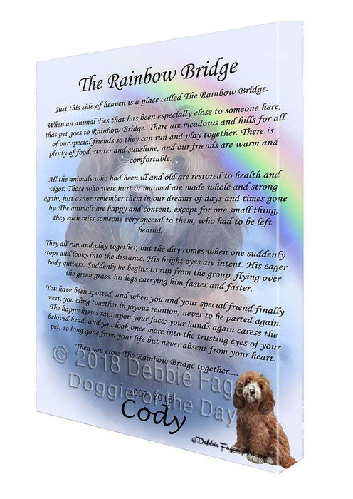 Rainbow Bridge Cockapoo Dog Canvas Print Wall Art Décor CVS91745