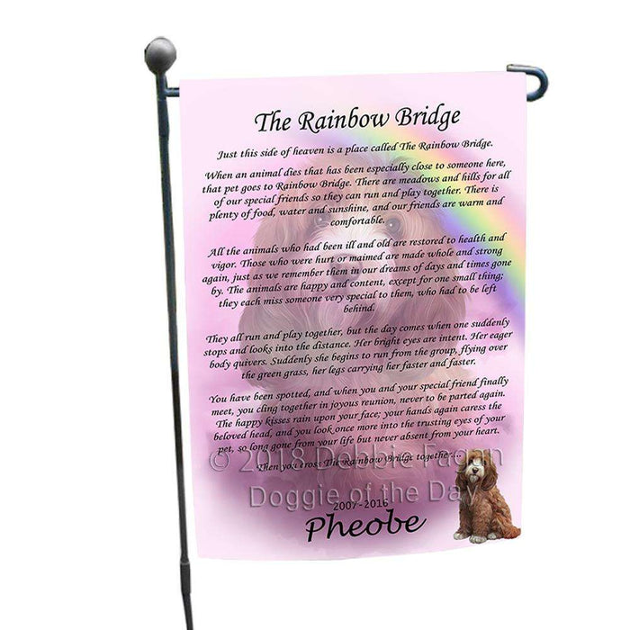 Rainbow Bridge Cockapoo Dog Garden Flag GFLG52716