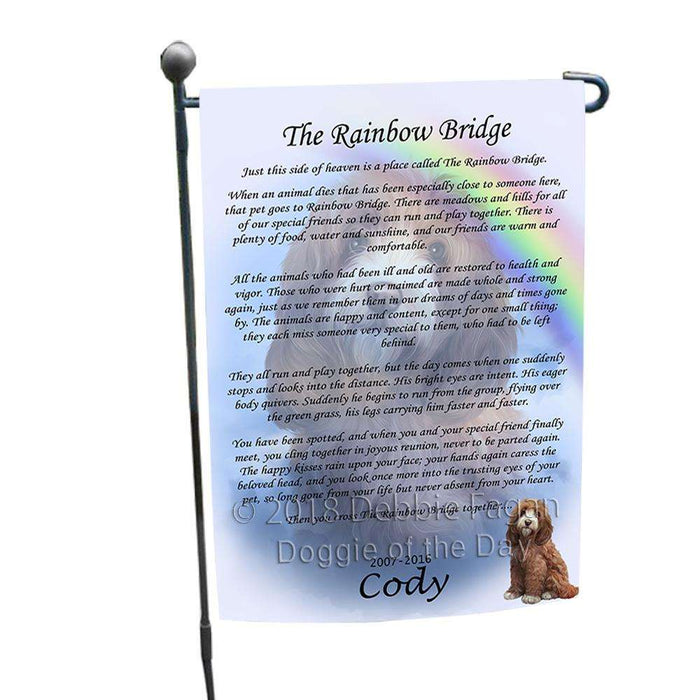 Rainbow Bridge Cockapoo Dog Garden Flag GFLG52717