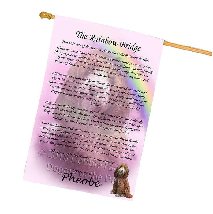 Rainbow Bridge Cockapoo Dog House Flag FLG52852