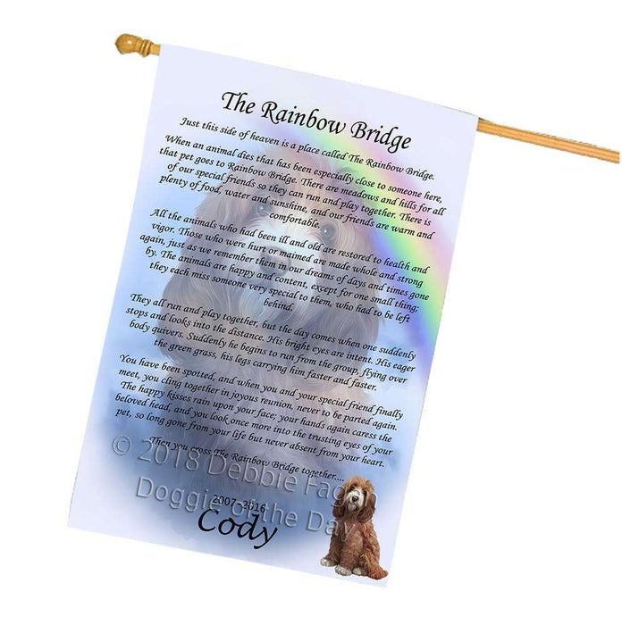 Rainbow Bridge Cockapoo Dog House Flag FLG52853