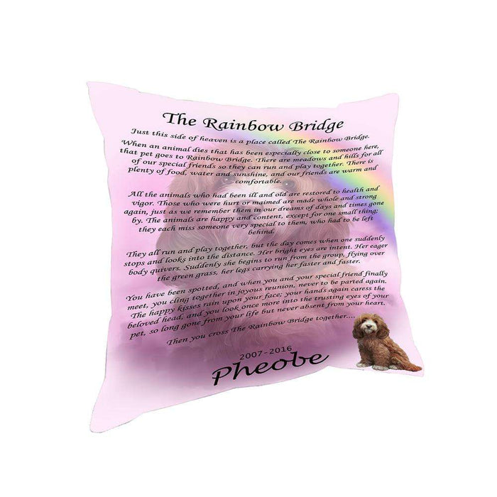 Rainbow Bridge Cockapoo Dog Pillow PIL67240