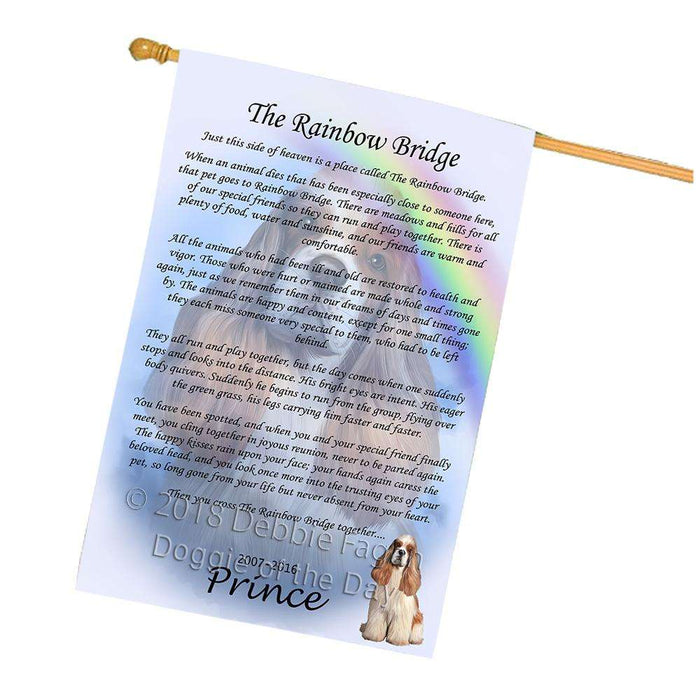 Rainbow Bridge Cocker Spaniel Dog House Flag FLG52854