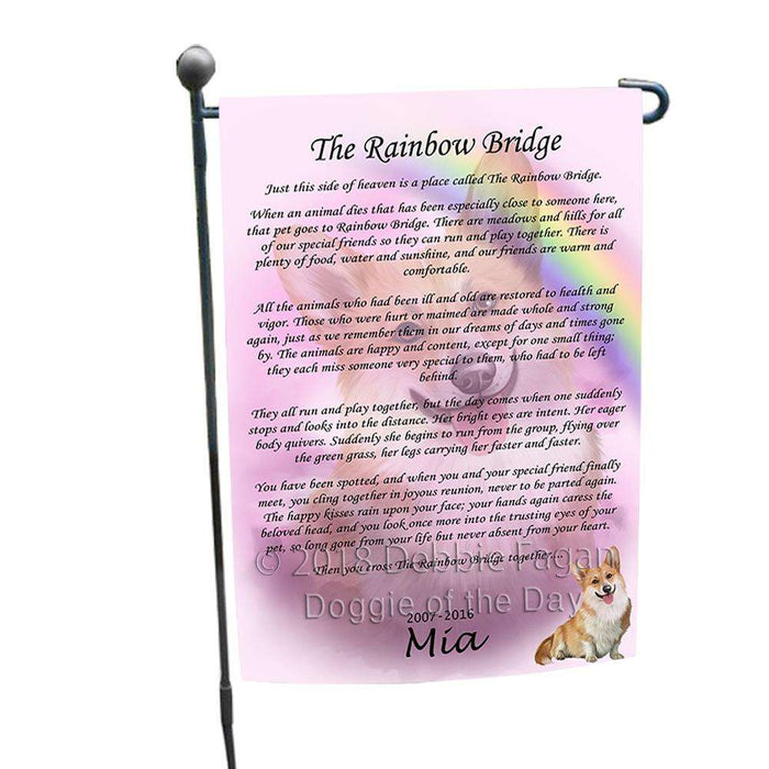 Rainbow Bridge Corgi Dog Garden Flag GFLG52719