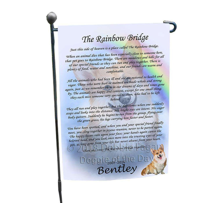 Rainbow Bridge Corgi Dog Garden Flag GFLG52720