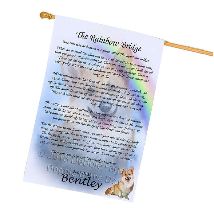 Rainbow Bridge Corgi Dog House Flag FLG52856