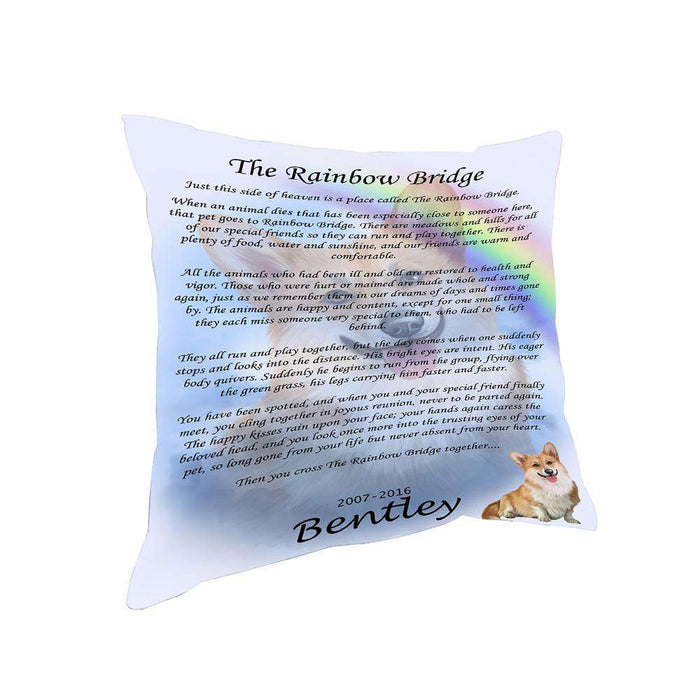 Rainbow Bridge Corgi Dog Pillow PIL67256